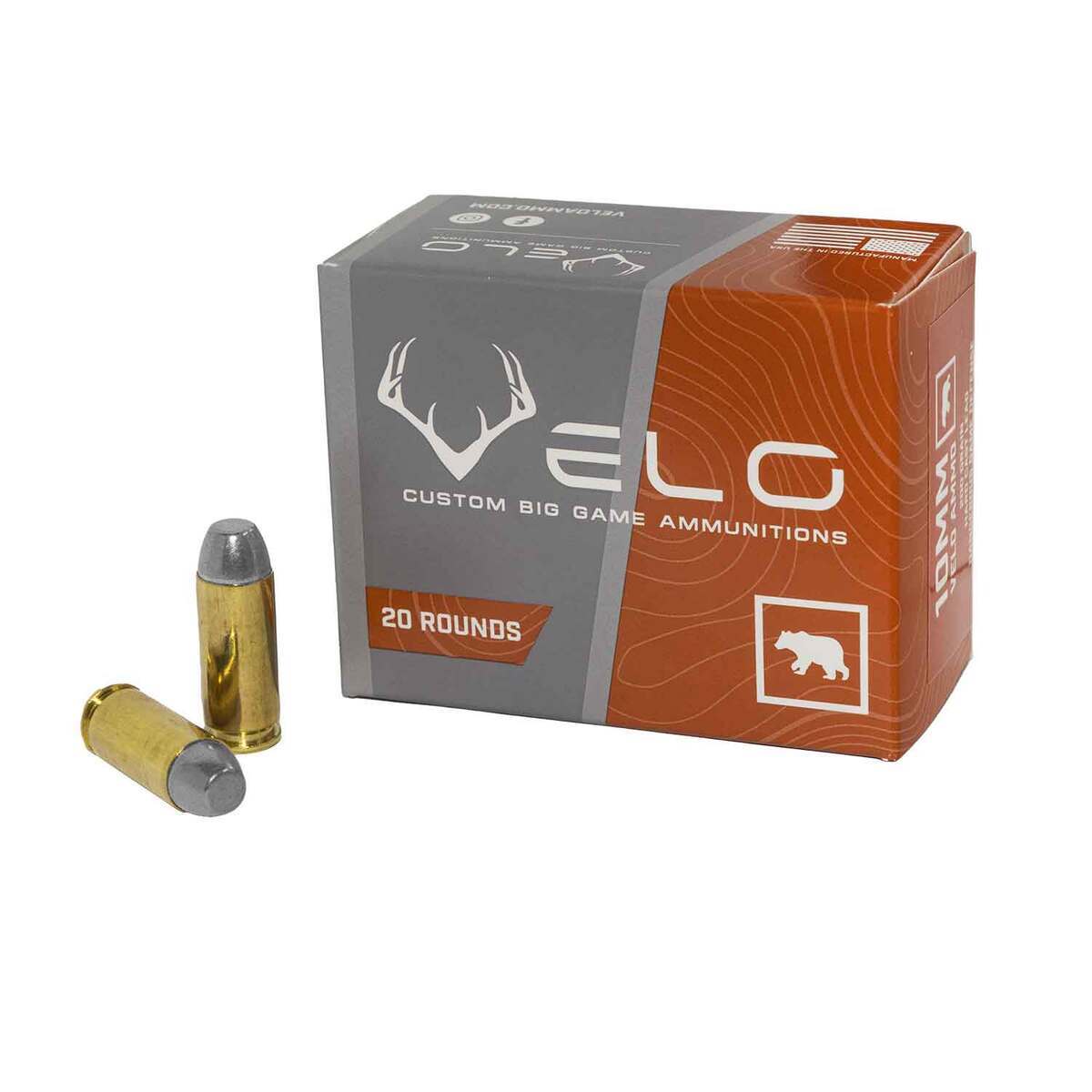 VELO AMMUNITION CUSTOM HUNTER AMO 10MM AUTO 200GR FP 20RD (20 BOX CASE)