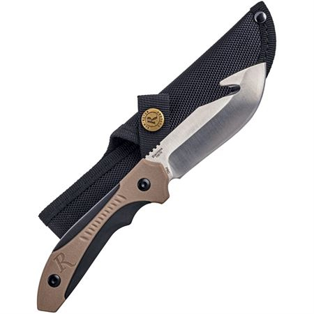 REMINGTON SPORTSMAN SKINNER TAN/BLK MOLDED HANDLE 8INW/ SHEATH