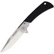 REMINGTON EDC DROP POINT FOLDER G10 BLK HANDLE - D2 SS SATIN 4IN