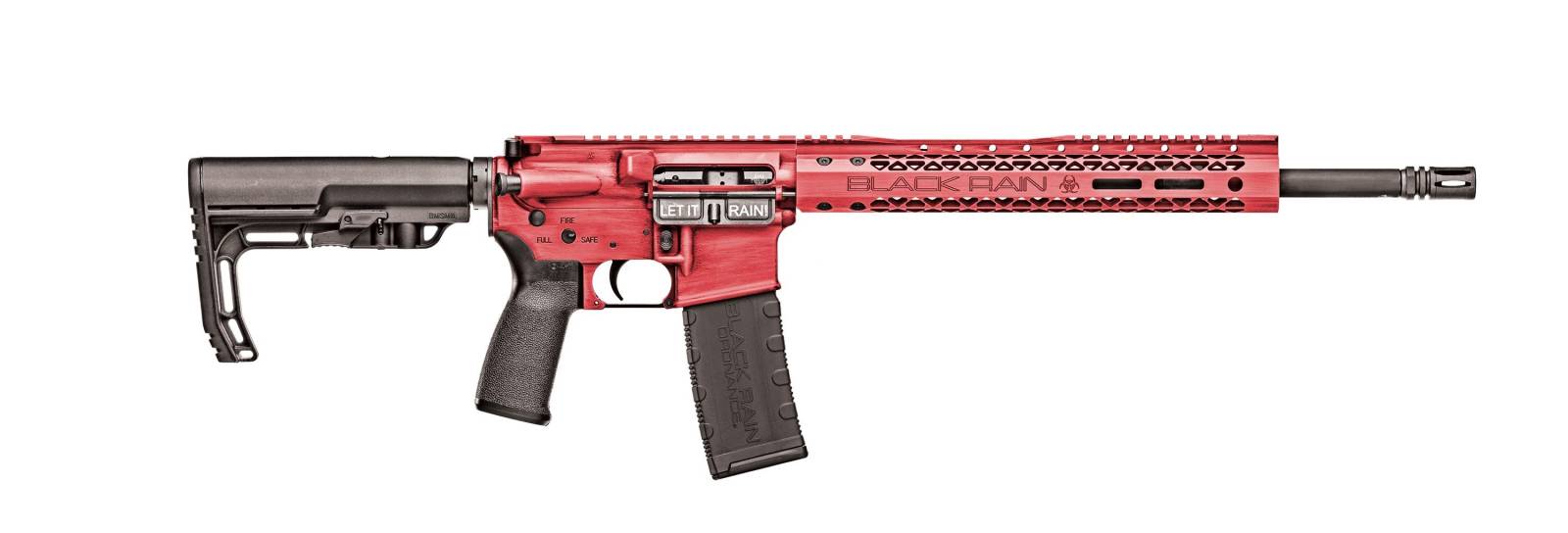 Black Rain Ordnance Spec+ Fusion Rifle 5.56 NATO 16 in Red Battleworn 30 rd - Black Rain Ordnance - 5.56 NATO