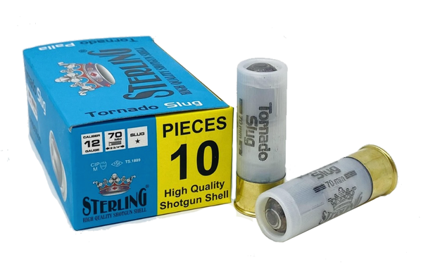 Sterling 8698779959166 12 Ga 2-3/4" 1-5/32 oz Rifled Slug 10rd Box - STERLING AMMUNITION - 12 Gauge