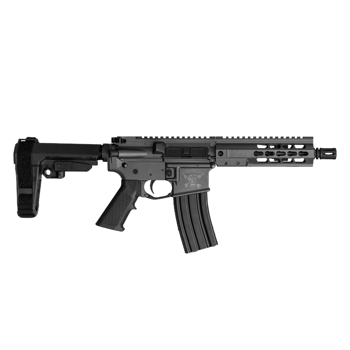 Forged AR-15 5.56  7.5" Pistol Tungsten SBA3 Tact 7" Urail; SBA3 Tactical Brace; A2 Flash Hider; Key Mod Rail 1x30rd mag