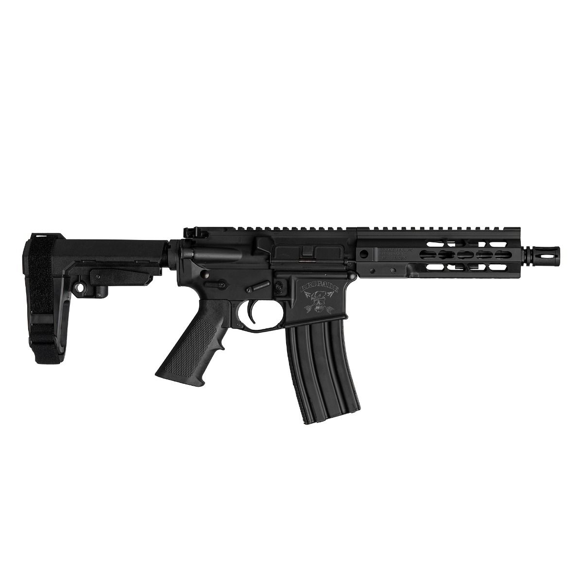 Forged AR-15 5.56 7.5" Pistol Black, w/ SBA3 Tact 7" Urail; SBA3 Tactical Brace; A2 Flash Hider; Key Mod Rail 1x30rd mag