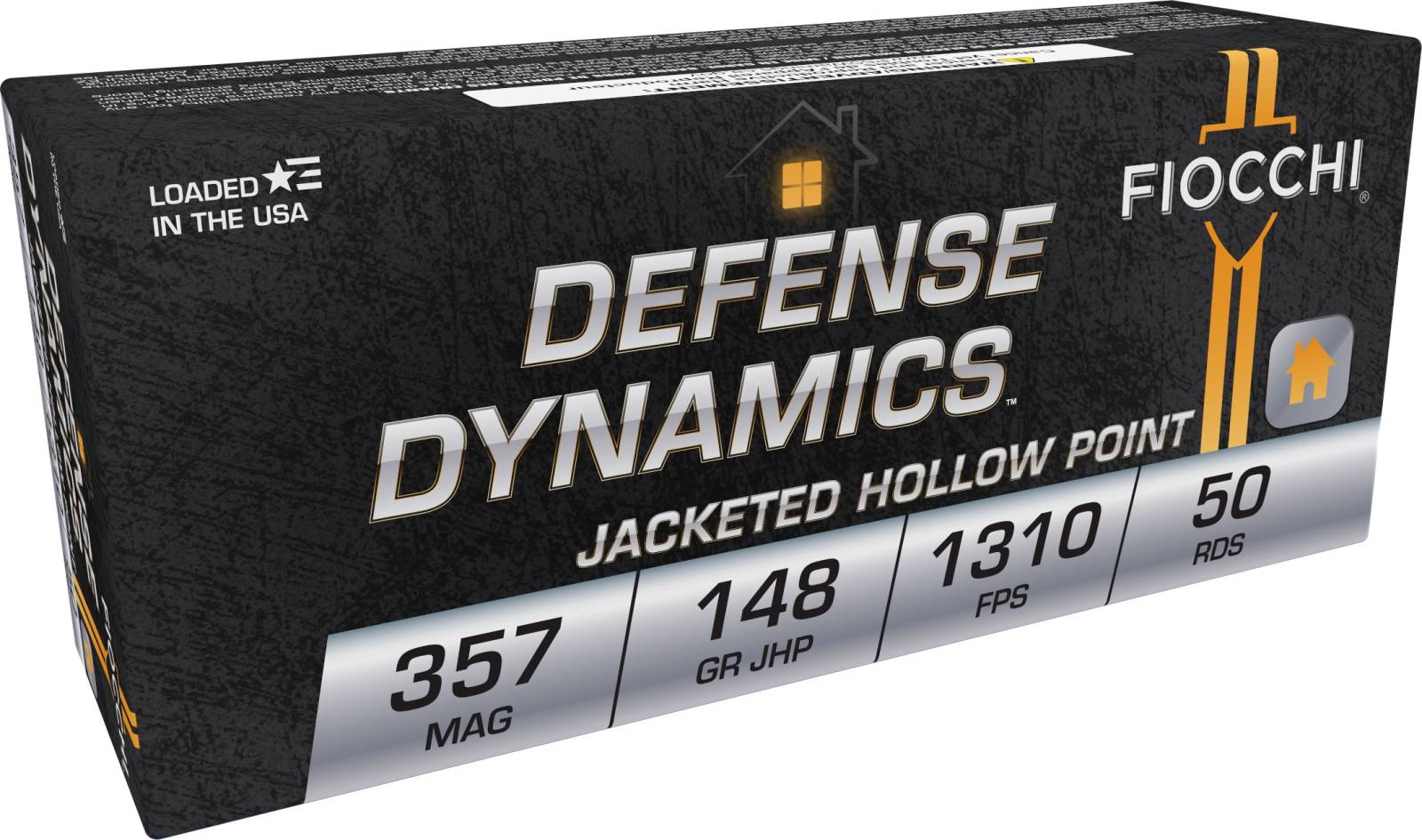 Fiocchi Defense Dynamics .357 Magnum 148gr JHP Pistol Ammunition (50 Rounds)