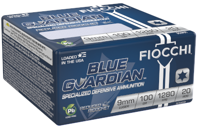 FIOCCHI BLUE GUARDIAN PISTOL AMO 9MM 100GR RRHP 20RD ( 20 BOXES PER CASE )