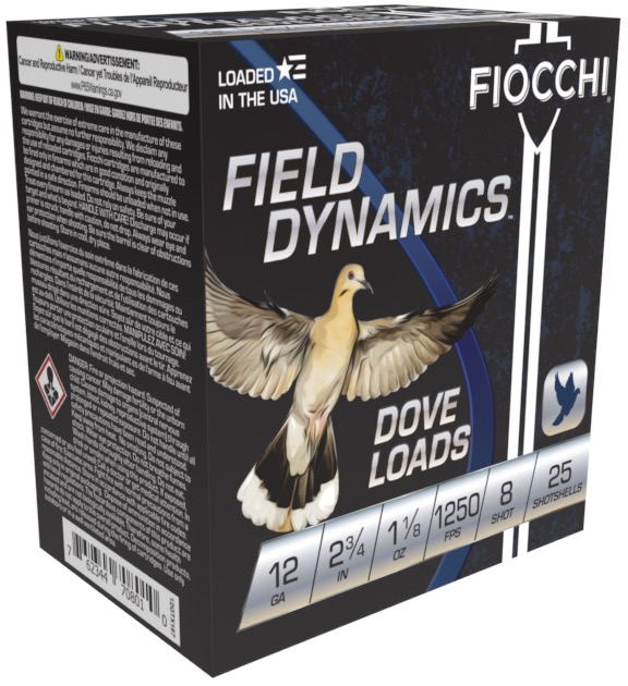 Fiocchi Dove & Target Loads 12 ga. 2.75 in. 1 1-8 oz. 8 Shot 25 rd. - Fiocchi - LEAD