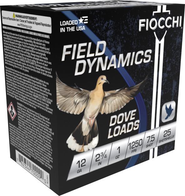 Fiocchi 12GT75 12 Gauge 2.75 in 1 oz 7.5 Shot 1250 fps 25 Rounds