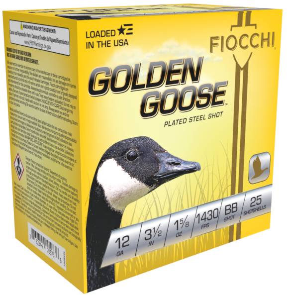 Fiocchi 1235GGBB Golden Goose 12Ga 3.5" 1 5/8oz BB Shot 25/Box - Fiocchi - 12 Gauge