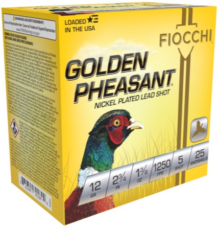 Fiocchi 12GP5 Golden Pheasant Extrema 12Gauge 2.75" 1 3-8oz 5Shot 25 Rounds - Fiocchi - 12 Gauge