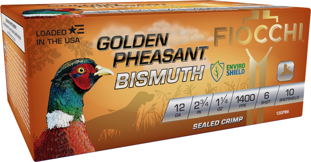 Fiocchi Golden Pheasant Bismuth 12 Gauge 2-3/4" Shotshells #6
