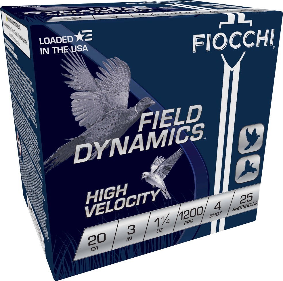 Fiocchi Field Dynamics 20 Gauge 3" High Velocity Lead #4 Shotshell