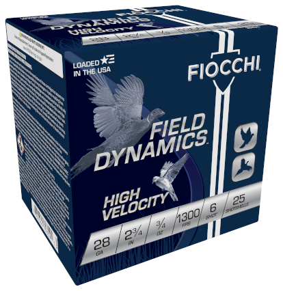Fiocchi 28HV6 Field Dynamics High Velocity 28Gauge 2.75" 3/4oz 6Shot... - Fiocchi - 28 Gauge