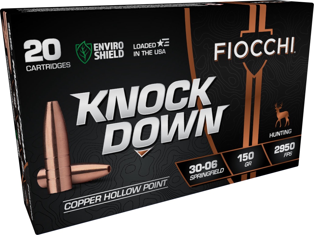 Fiocchi Knock Down Rifle Ammo 30-06 Sprg. 150 gr. Copper HP 20 rd.