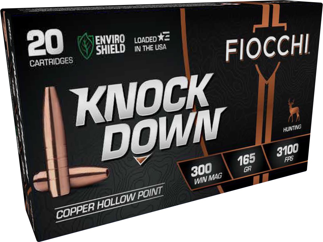 FIOCCHI KNOCK DOWN AMO LEAD FREE COPPER HP 300 WIN MAG 165GR 20RD ( 10 PER CASE )