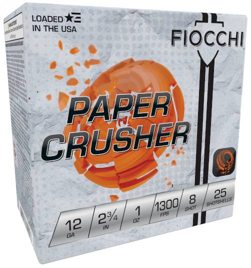 FIOCCHI PAPER CRUSHER TARGET AMO 12GA 2.75 IN 1 OZ #8 1300FPS 25-RD ( 10 BOXE SPER CASE )