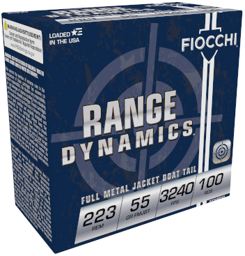 FIOCCHI RANGE DYNAMICS AMO 223 REM 55GR FMJBT 100-RD (10 BOXES PER CASE)