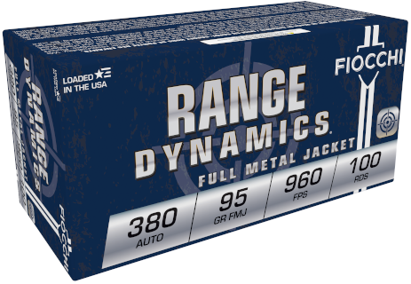 FIOCCHI RANGE DYNAMICS AMO 380 AUTO 95GR FMJ 100-RD ( 10 BOXES PER CASE )
