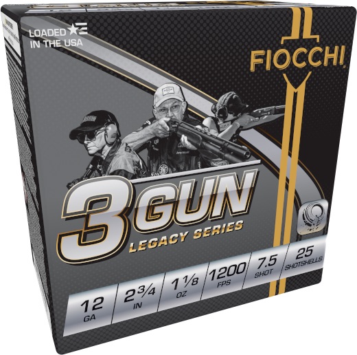 Fiocchi 3-Gun Match Legacy Series 12 Gauge 2-3/4" 1-1/8 oz #7.5 Lead Shotshell