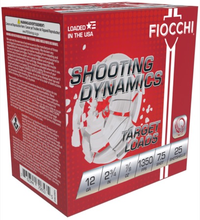 Fiocchi Shooting Dynamics Shotshells 12 ga 2-3/4 7/8oz 1350 fps #7.5 25/ct - Fiocchi - LEAD