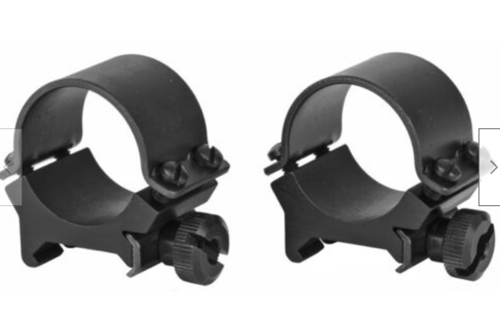 Weaver Mounts 49163 Sure Grip Scope Ring Set Matte Black Steel 1" Tube Medium Quick Detach - Weaver - 1"