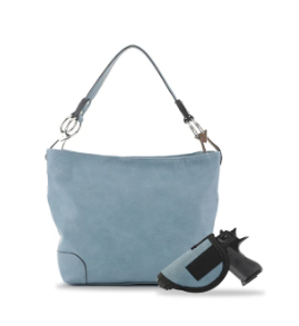 JESSIE & JAMES LYDIA LOCK AND KEY HOBO SHOULDER BAG 9 H X 11 W X 4 D ( DARK BLUE )