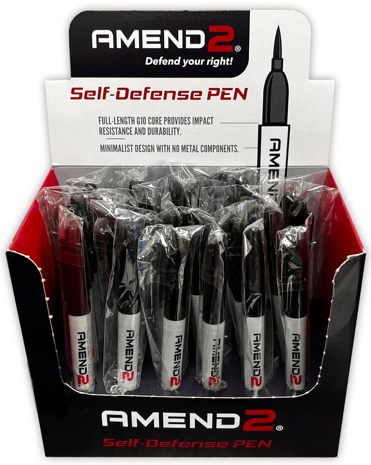 AMEND2 G10 SELF-DEFENSE PEN V2 POS DISPLAY ( 24 PENS PER DISPLAY )