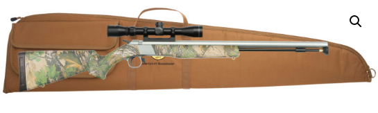 CVA WOLF 209 MAGNUM RBP 50 CAL 24 IN BBL SS/STRATA CAMO KONUS 3-9x32 SCOPE W SOFT GUN CASE