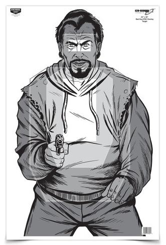 B/C TARGET EZE-SCORER 23"x35" BAD GUY IPSC OVERLAY PAPER 100/PK