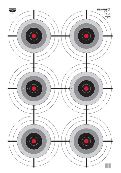 B/C TARGET EZE-SCORER 23"x35" MULTIPLE BULLSEYE 100/PK