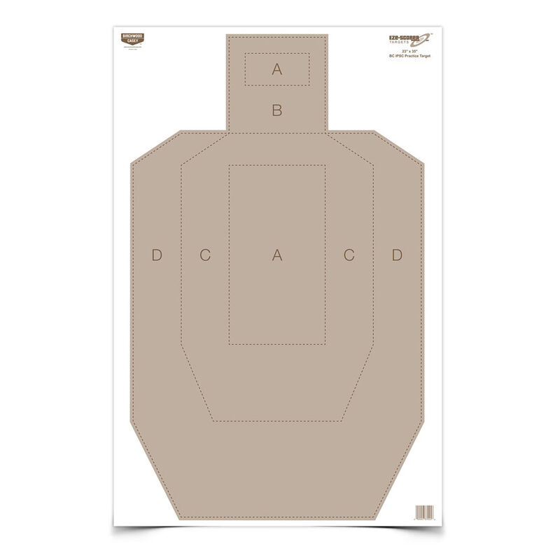 Birchwood CASEY Eze-Scorer 23x35in IPSC Practice Targets 100-Pack (37025) - Birchwood Casey - 23" X 35"
