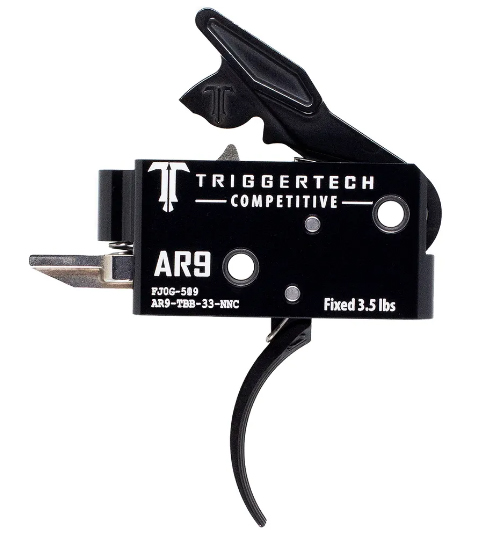 TRIGGER TECH AR9 COMPETITIVE CURVED BLK/BLK 2 STAGE TRIGGER 3.5 LB