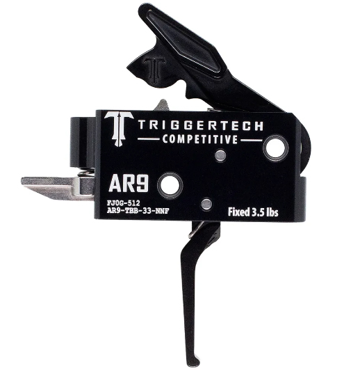 TRIGGER TECH AR9 COMPETITIVE FLAT BLK/BLK 2 STAGE TRIGGER 3.5 LB