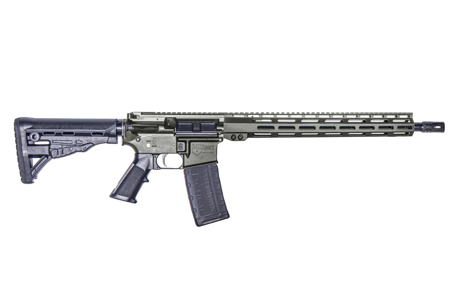ATI MILSPORT RIA 5.56X45MM 16IN 1:8 BBL 15IN MLOK 6POS M4 STK 30RD OD GREEN CERAKOTE