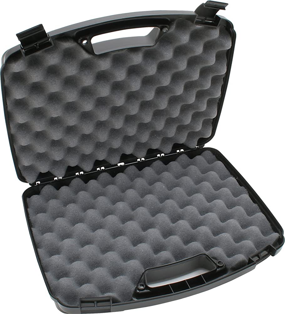AMCHAR BULK PISTOL CASES GREY 9.5X8.5X3 W/ NAROH ARMS LOGO
