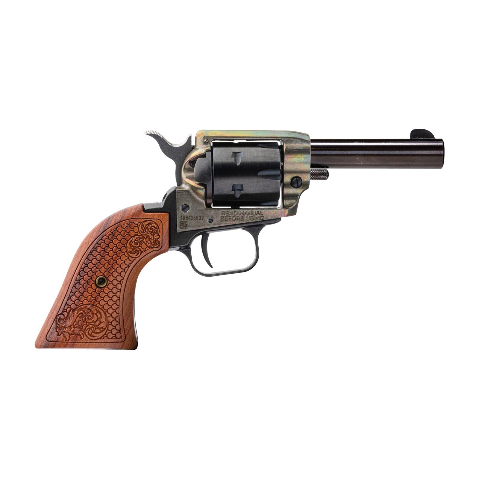 Heritage Manufacturing Barkeep 22LR 3" Barrel SCROLLED Wood Grips 6-Shot - Heritage - 22 LR