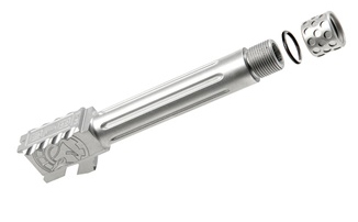 BATTLE ARMS ONE:1 GLOCK 19 GEN3 BARREL FLUTED 416R STAINLESS STEEL THREADED