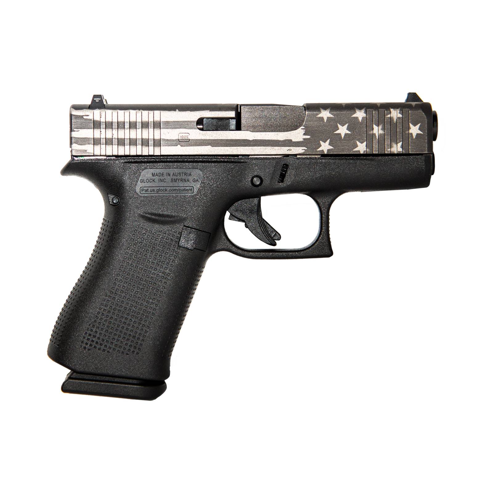 GLOCK 23 G23 HGA 40S&W 4.0IN BBL FS 5LB 2 13RD MAGS ELITE TITANIUM BATTLE FLAG CERAKOTE
