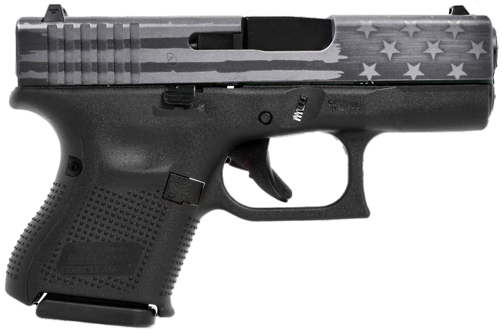 GLOCK 27 G27 GEN 5 HGA 40 S&W 3.43 IN BBL 5.5LB 3 9RD ELITE TITANIUM BATTLE FLAG CERAKOTE