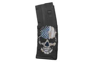 Black Rain Ordnance Lasered AR15 Magazine Skull with Flag 30 rd.