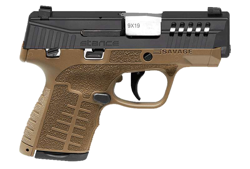 Savage Stance Mc9ms Hga 9mm 32in Bbl Fde 1 7r And 1 8rd Mag Ambi Manual Safety Truglo Ns Amchar 1548