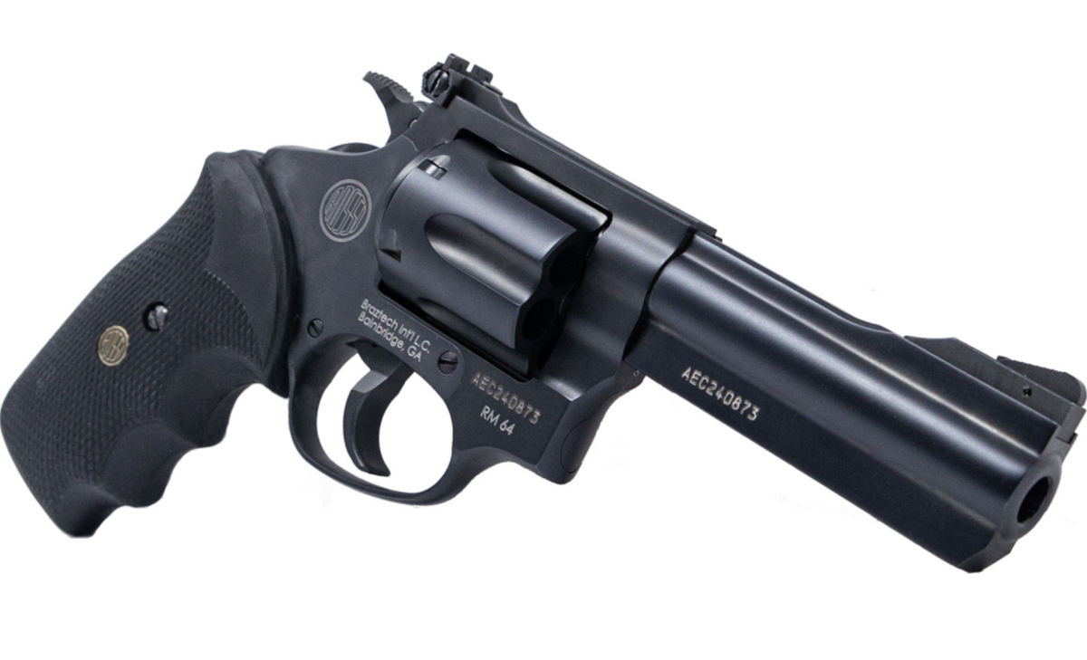 Rossi 2RM641 RM64 Revolver, Black Steel, .357 Magnum, 4-Inch Barrel, 6-Round Capacity, Textured Rubber Grip