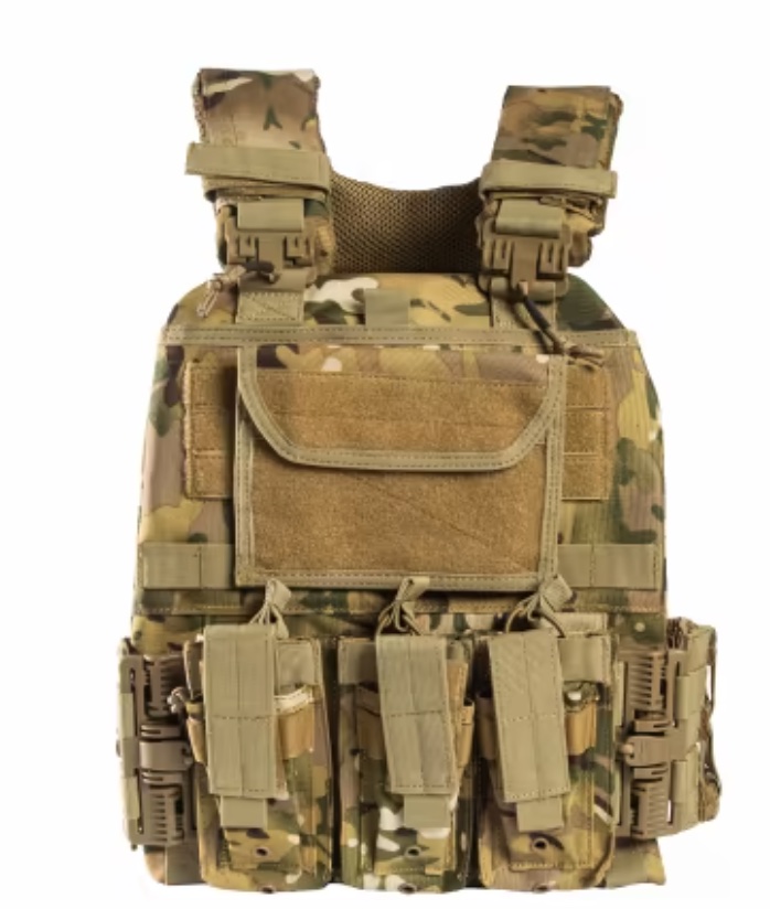 GUARD DOG BODY ARMOR DANE PLATE CARRIER MULTICAM ADJUSTABLE WITH MULTIPLE POUCHES