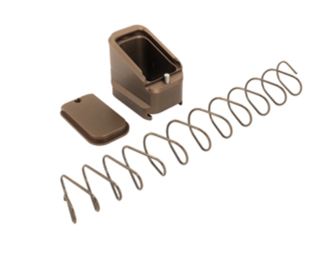 SHIELD ARMS MAG EXTENSION +5/4 MUD BROWN FITS CZ P10S MAGS