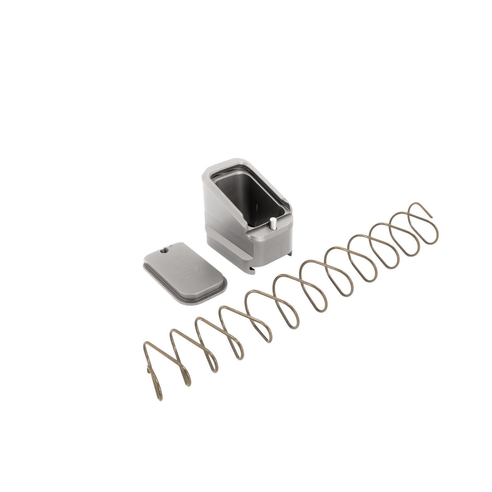 SHIELD ARMS MAG EXTENSION +5/4 GREY FITS CZ P10S MAGS