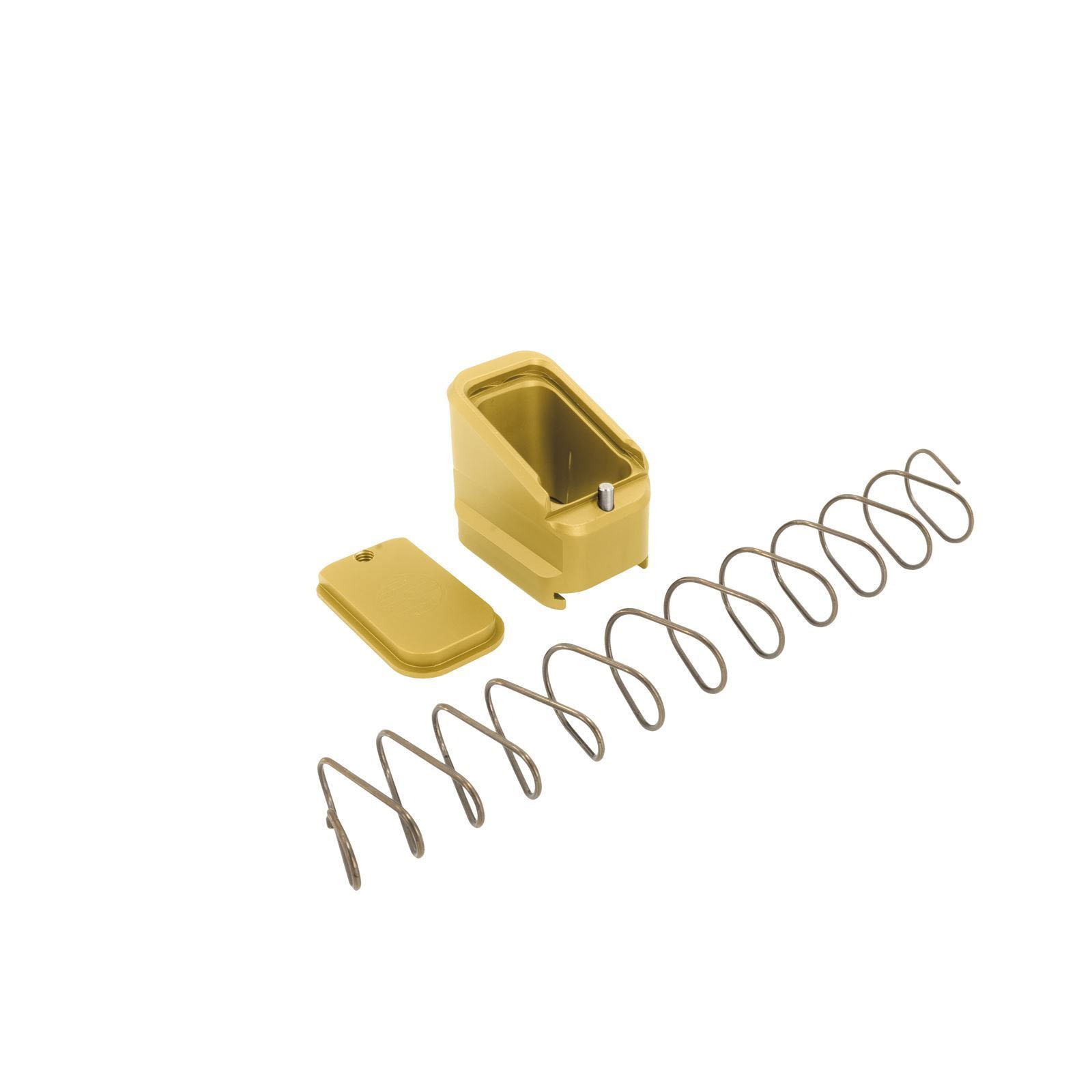 SHIELD ARMS MAG EXTENSION +5/4 GOLD FITS CZ P10S MAGS