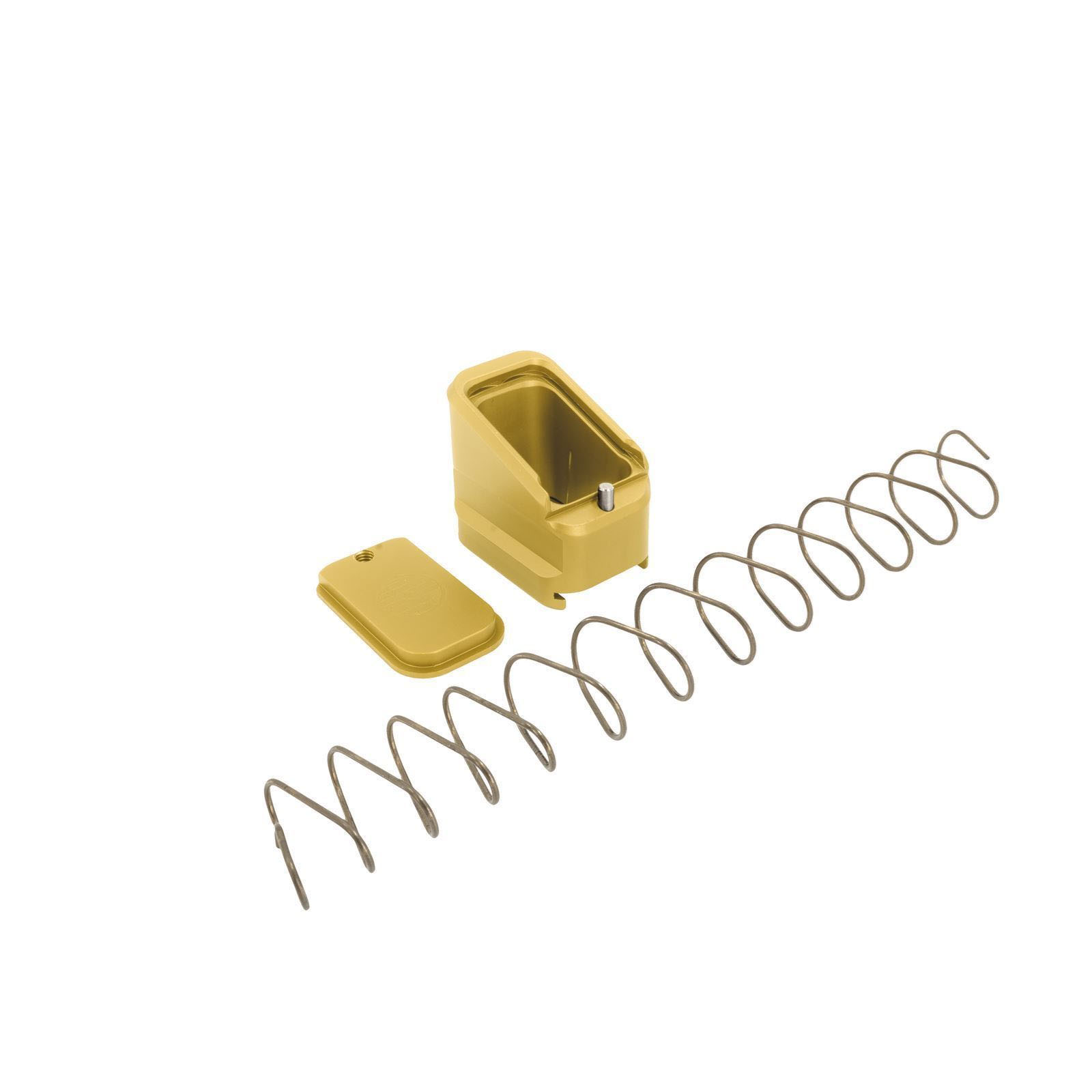 SHIELD ARMS MAG EXTENSION +5/4 GOLD FITS CZ P10C/P07 MAGS