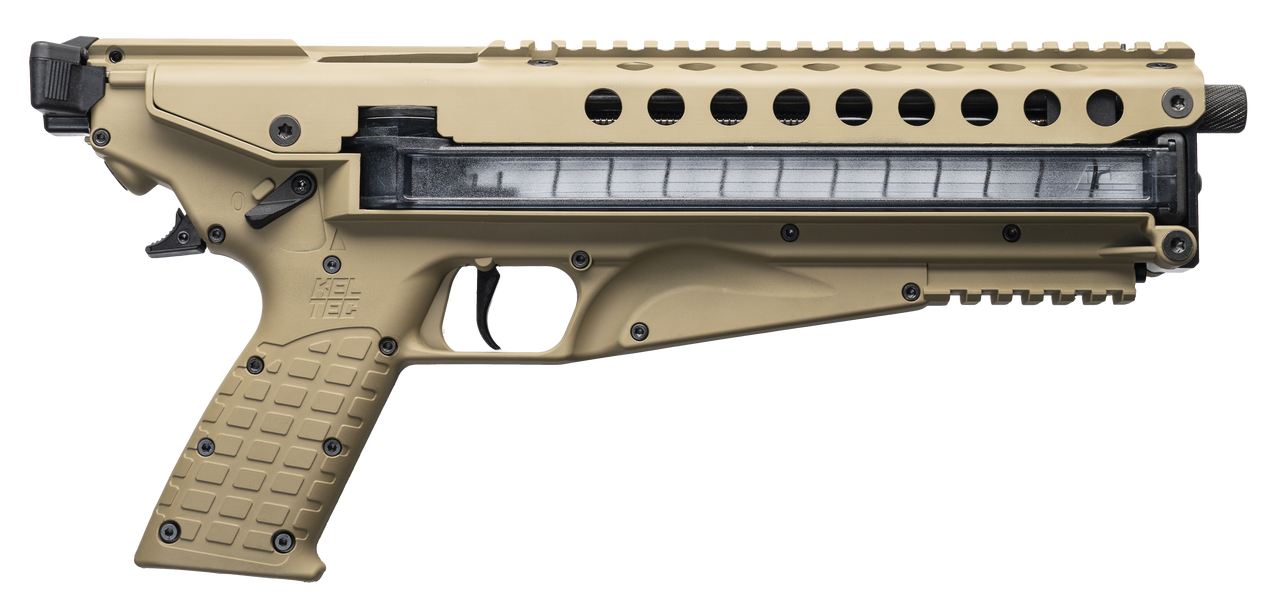 Kel-Tec R50 5.7x28mm Semi-Auto Rifle (16" Threaded Barrel) Tan Receiver with Folding Stock