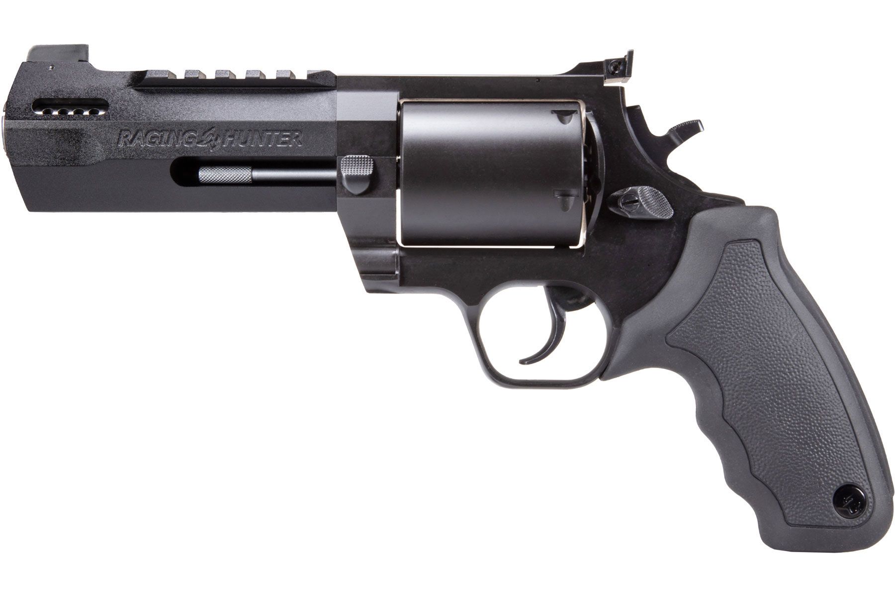 Taurus Raging Hunter Revolver, 500 S&W Magnum, 10-Inch Barrel, 5-Round Capacity, Matte Black Finish, Stainless Steel Frame, Black Rubber Grip - Taurus - 500 S&W Magnum