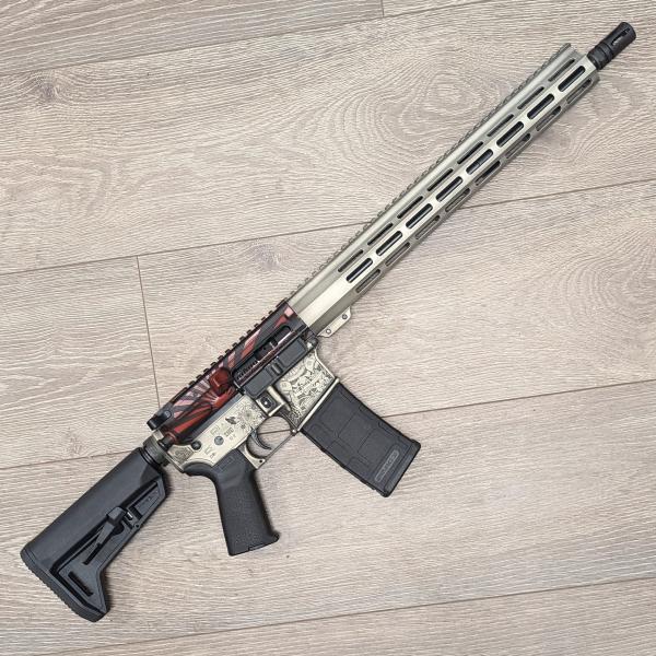 Shark Coast Bushido AR-15 300-054-1000-04 5.56 NATO 16" Grey/Red Finish