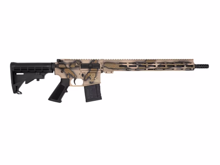 GREAT LAKES FIREARMS GL-15 RIA 223 WYLDE 16IN BBL ORC SERPENT TAN CAMO/NITRIDE 30RD MAG